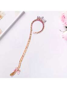 Phụ kiện đội đầu dự tiệc Cosplay - Băng đô cài tóc kiểu công chúa băng giá, băng đô cài tóc kiểu công chúa hoạt hình, phụ kiện đội đầu dự tiệc sinh nhật - Hồng - Xem 5