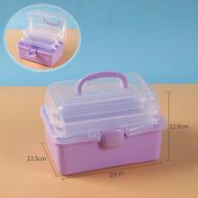 1 hộp đựng đồ bằng nhựa 3 tầng, hộp đựng đồ gấp gọn dung tích lớn, hộp đựng đồ đa năng, lý tưởng để đựng đồ dùng nghệ thuật, dụng cụ, thuốc men, đồ may vá và hội họa, hộp đựng dụng cụ gấp gọn gia đình, hộp đựng đồ thủ công mỹ nghệ di động, hộp phân loại đồ may vá, hộp đựng thuốc, quà tặng Ngày của Mẹ, hộp đựng đồ dùng mùa xuân và mùa hè. - Hồng - Xem 18