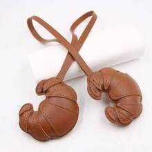 Brown Croissant Bag Charm, Fashin Bread Charm Handbags Purse Bag Accessories Car Charms PU Key Charms - 最初的 - 查看 5