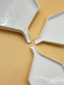 5 piezas Accesorios de arte de pintura de diamantes, bandeja con boca en forma de V abierta, ideal para organizar rhinestones para proyectos DIY - Blanco - Ver 3