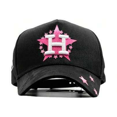 Gorra Béisbol Rosa y Negra para Calle / Black & Pink Streetwear Baseball Cap - Ajustable y Cómoda