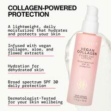 Pacifica Beauty Protector Solar de Colágeno Vegano SPF 30 de Amplio Espectro, Loción Facial de Uso Diario, Protección UVA/UVB para Todo Tipo de Piel, Fórmula Ligera, Hidratante+Moisturizing, Cruelty Free, Blanco, 1.7 Fl Oz - 1 - Ver 11