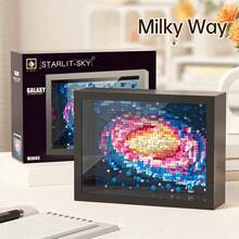 890PCS-1568PCS ABS Resin Painting Building Blocks, DIY Painting Blocks, Starry Sky, Girl, Waves, Mountains, Building Blocks, Painting Hobby Desktop Decor, Living Room Decor, Office Desk Ornament, Suitable For Birthday Gift, Valentine's Day Gift - Multicolor - View 7