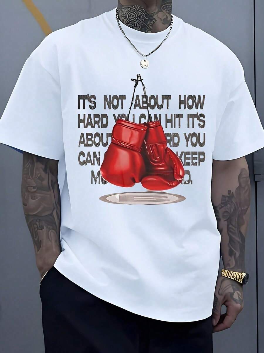 Men's T-Shirt - Relaxed Fit Cotton Tees, Short Sleeve, Vintage Style, Men's Casual Clothes - Perfect For Daily Wear, BBQ, Camping, Father's Day Gift For Dad Husband Boyfriend Friends - 白色 - 查看 1