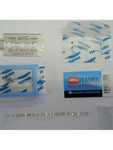 Feather - 10 Pçs Lâminas Barbear Platinum New Hi-stainless - Navalha de Segurança - Visão 3