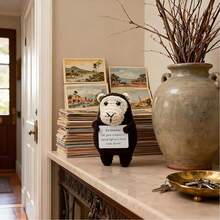 1pc Solarfun Handmade Crocheted Gorilla - Crocheted Plush Doll, Comes With Inspirational Card, Handmade Gift, Suitable For Home/Office Decor, Teacher's Day & Colleague Gifts - Multicolor - View 6