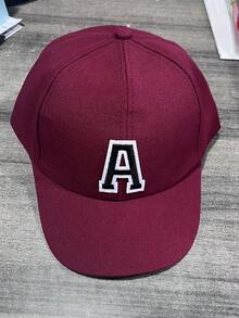 Mũ lưỡi trai unisex thêu 26 chữ cái, có thể điều chỉnh, thoáng khí, chống nắng, thích hợp cho cả trong nhà và ngoài trời vào mùa xuân và mùa hè. - Màu Đỏ Sâu - Xem 6