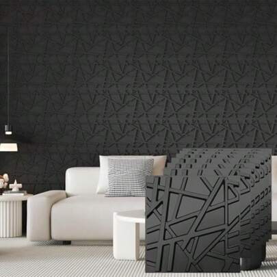 CYPN30CM*30CM Paneles Decorativos 3D para Pared20Piezas Paneles PVC Impermeable Decorativos para Paredes para Decoración de Interiores para la oficina el hogar sala de juegos todo tipo de escenas NegroFashion