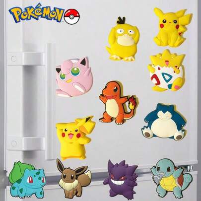 Cartoon Pokemon Pikachu Fridge Magnets Kawaii Eevee Refrigerator Memo Magnet Fridge Stickers Decorations Prefect Gifts