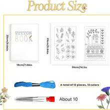 Novo: Livro de Padrões de Bordado DIY, Um Álbum de Amostras de Pontos Especialmente Preparado para Entusiastas de Bordado em Linho - multicolorido - Visão 11