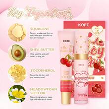KOEC Dúo de labios con cereza jugosa: Aceite labial brillante y acondicionador para un tono de color transparente, acabado brillante, hidratante y protector con un sabor divertido - Cereza - Ver 5