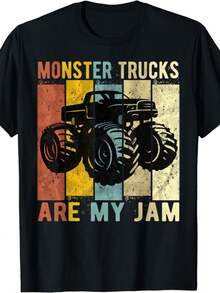 Monster Trucks Are My Jam Vintage Retro Monster Truck Gift Uni T-Shirt - Đen 4 - Xem 1