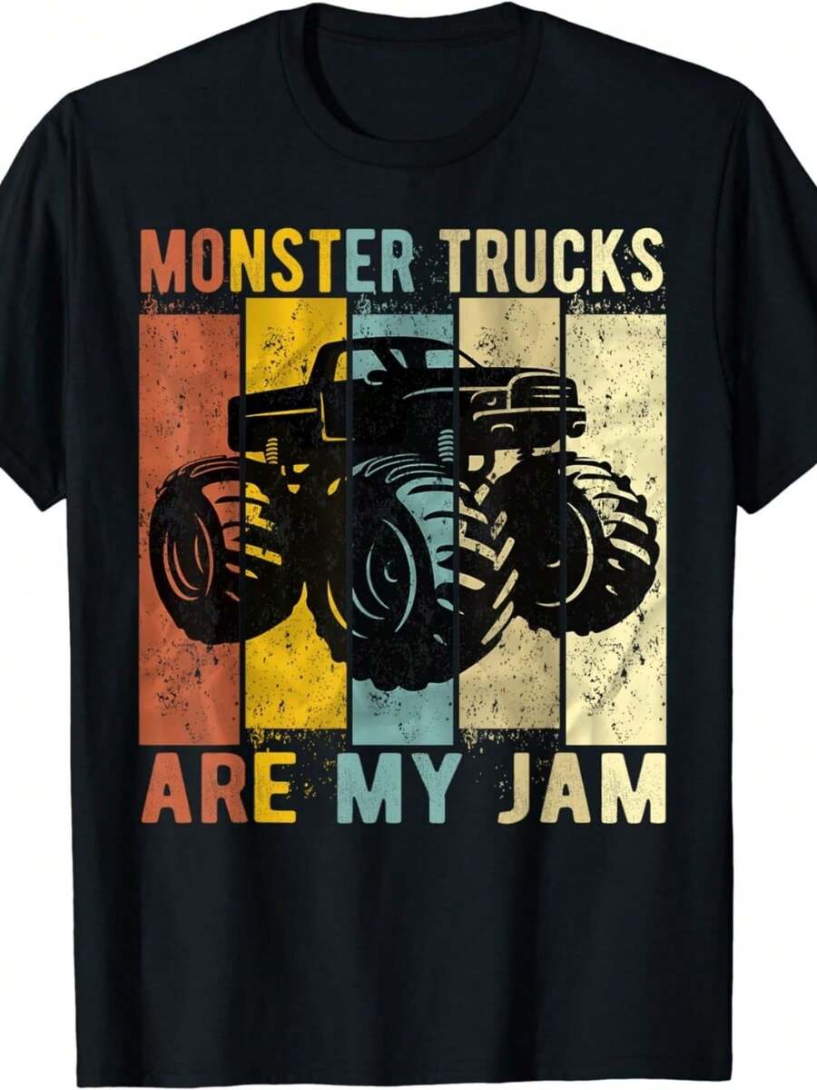 Monster Trucks Are My Jam Vintage Retro Monster Truck Gift Uni T-Shirt - Đen 4 - Xem 1