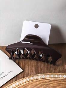 2pcs/1pc Glossy Brown Leopard Print Hair Clips For Women - Cute, Lightweight, Fashionable, Versatile, High-End, Elegant, Minimalist Style. Suitable For Daily Wear, Outings, Casual Gatherings, Work, Vacation, Washing, Makeup, And As An Accessory Women Hair Accessories Elegant Hair Claws Fashion Claw Clip - Multicolor - View 8