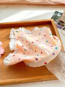 1pc Girls' Colorful Plaid Headband, Lace Trim Countryside Style Non-Slip Headwrap, Versatile Hair Accessory - Multicolor - View 3