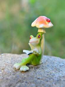 Garden & Home Resin Mini Cartoon Frog-Shaped Gardening Decorative Ornaments, Suitable For Outdoor Garden And Courtyard Decoration, Home Decoration, Back-To-School Season, And Gift Giving (Please Note The Size Before Purchasing) - Multicolor - View 5