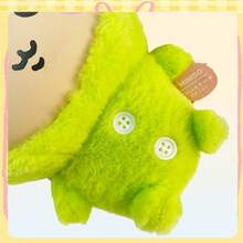 Miniso 千川系列栗漫珠睡衣毛绒娃娃，短毛绒材质，绿色睡衣坐姿+腮红细节，适合家居摆设/靠垫，可爱毛绒娃娃（1个） - 綠色 - 查看 5