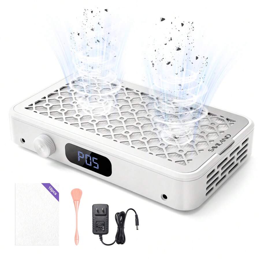 SAVILAND Nail Dust Collector: 1800Pa & Dual Turbo Dust Collector Nail Tech With 10Pcs Filter Papers Nail Duster 8000RPM 5 Adjustable Speeds Powerful Dist Collector For Nails Acrylic Nail Removal Salon - 查看 1