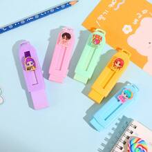 1/2/3pcs Cartoon K-POP Witch Group Retractable Erasers, Creative Stationery, Low Crumb & Easy To Erase, Extendable Erasers, Back To School Student Supplies - Multicolor - View 4
