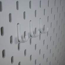 3 Packs Heavy-Duty 3D Printed Pegboard Hooks | Premium PET Material J-Hooks In Sleek Black & White | High-Weight Capacity Minimalist Wall Organizers For Tools, Utensils, & Small Items | Versatile Storage Solution For Workshop, Garage, Office Desk, Kitchen, Or Bedroom - Multicolor - View 4