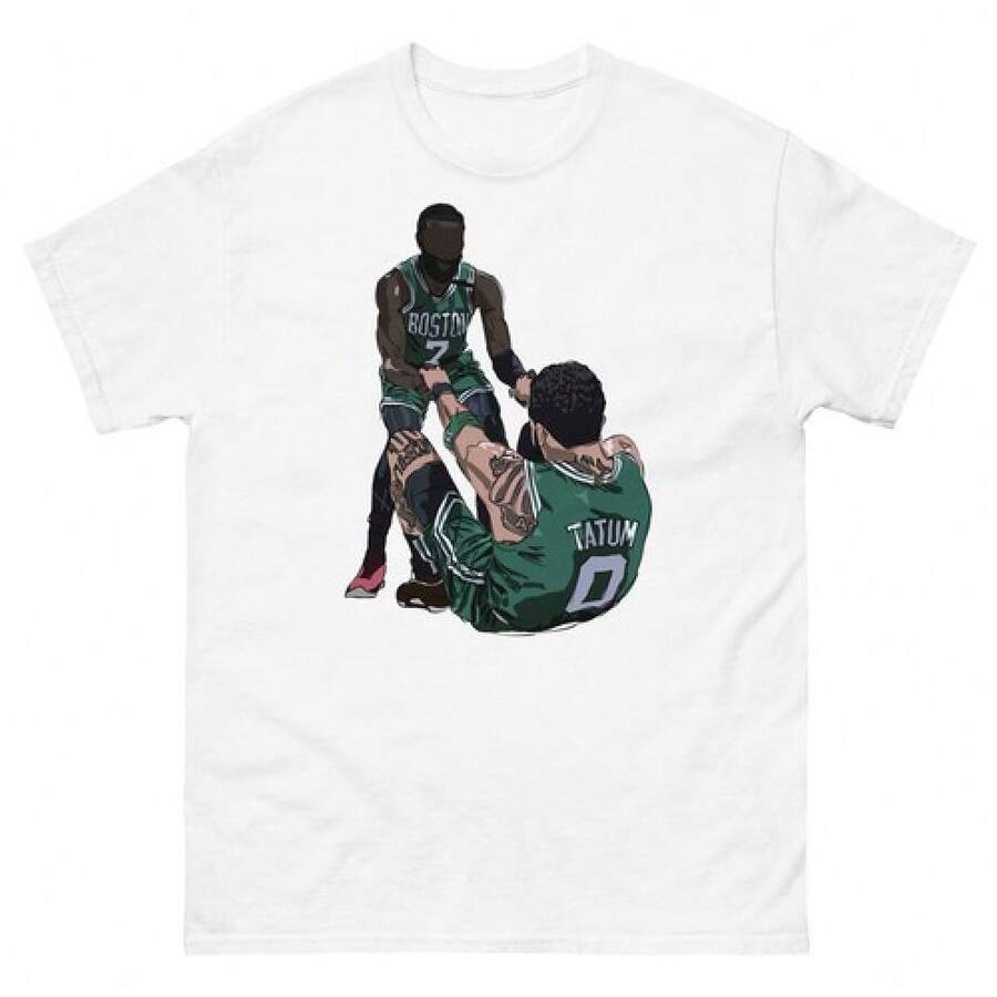 Jaylen Brown Cartoon T-Shirt And - White - View 1