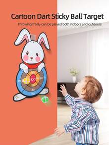 Kids Easter Bunny Target Toss Game Set, Cartoon Fabric Throwing Training Game With 3 Balls + 1 Hook, Family Party Easter Gift, Suitable For Boys And Girls - Multicolor - View 3