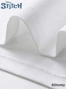 Disney Series Summer  Mickey Mouse Print Men's T-Shirts Streetwear Polyester 0-Neck Loose Short Sleeve Tops Casual Loose Tee Shirts Men - trắng - Xem 4