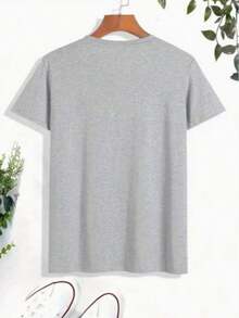 Camiseta Masculina New York DOURADO 100% Algodão MALHA 30.1 Blusa gola redonda - Cinza - Visão 2