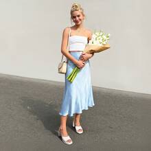 Women Minimalist Open Toe Heeled Mule Sandals Slip On, Thick Heel Casual High Heel Sandals For Outdoor Spring/Summer - 白色 - 查看 9
