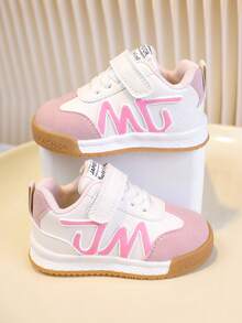 1双粉色休闲魔术贴运动鞋，舒适防滑平底多功能运动鞋，男女老少皆宜，适合所有季节。 - 粉色 - 查看 2