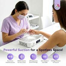 SAVILAND Nail Dust Collector: 1800Pa & Dual Turbo Dust Collector Nail Tech With 10Pcs Filter Papers Nail Duster 8000RPM 5 Adjustable Speeds Powerful Dist Collector For Nails Acrylic Nail Removal Salon - 查看 2