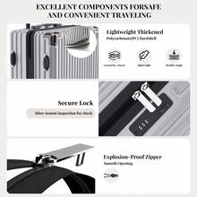 YSTYLE Có nhiều màu sắc để lựa chọn. Được làm từ chất liệu PVC, có khóa số và bánh xe đa năng êm ái, thích hợp để đựng quần áo cho các chuyến công tác, du lịch bụi và du học. - Bạc - Xem 4