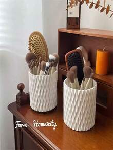 1pc Rotating Makeup Brush Holder, Brush Storage Cup, Desktop Organizer, Vanity Makeup Pen Holder - Multicolor - View 4