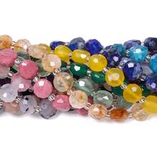 8x5mm Faceted Natural Stone Agate Quartz Beads Flat Round Loose Spacer Beading For Jewelry Making DIY Bracelet Necklace 7.5in - Beads - View 6