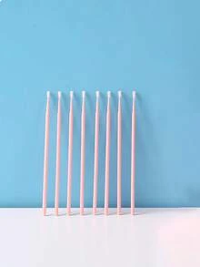 100pcs/Pack Eyelash Extension Cleaning Swabs, Eyelash Lift Glue Remover, Micro Eyelash Brushes, Multi-Functional Nano Cleaning Swabs For Makeup Removal, Eyeliner Removal, Eyelash And Microblading Cleaning - Multicolor - View 10