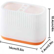 Toothbrush Holder, Toothbrush Holders Bathrooms, Tooth Brush Holder Bathroom CountertopAnti - Slip - 霧面白 - 查看 6