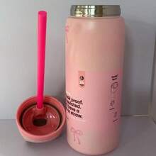 O-Wal-A Vacuum Flask With Straw 24oz/32oz,Can Be Used For Outdoor Sports, Heat Preservation Time Cold And Hot Water Can Be Insulated, Frozen Drinks, Beautiful Appearance, Exquisite Workmanship, Suitable For Camping, Work, Indoor Use. - 大咖 - 查看 2