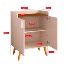 Multipurpose Buffet Cabinet/Sideboard For Kitchen, 2 Doors With Shelf - Màu be - Xem 5