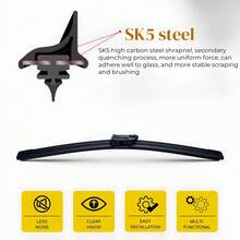 3 Windshield Wipers Replacement For Renault Clio 2012-2019, 65.36cm+35.03cm+25.2cm, Premium All Weather Front Rear Wipers Set - OEM Quality (Pack Of 3)