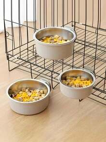 Tazón colgante de acero inoxidable para jaulas de mascotas - 450 ml - Ver 10