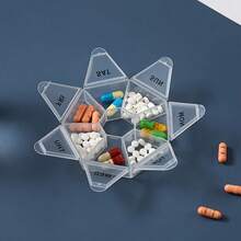 2pcs Mini 7-Grid Storage Box - Portable Weekly Pill Case, Ideal Gift For Elderly And Travelers