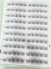 100pcs Mixed Size Natural Looking Segmented Mink Eyelashes, Fairy Wispy Flare False Lashes, Cruelty-Free Lash Extensions - C - View 6