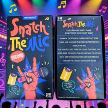 Tabletop Mic Grabbing Family Game | Upgraded Version - Karaoke Party Game, Includes 125 Lyric Cards, Pink And Black Microphones - Suitable For Game Nights, Birthday Parties, Music Lovers (2-10 Players) - Multicolor - View 6