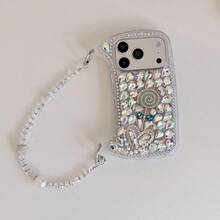 High-Quality Luxury 3D Lollipop Rhinestone Handbag Design Phone Case With Chain, Compatible With Iphone 17 Pro Max/17 Pro/17, 16 Pro Max/16 Pro/16, 15 Pro Max/15 Pro/15, 14 Pro Max/14 Pro/14, New 13 Pro Max/13 Pro/13, Fashionable And Elegant - Silver - View 4