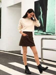 1条女士95D裸色天鹅绒连裤袜 - 简约时尚（适合20-25°C） - 彩色 - 查看 2