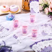 Quinceanera Party Favors Guests Quinceanera Acrylic Shot Glasses Thank You Cards With Organza Bags Mis Quince Anos Sweet 15 Birthday Party FavorsRed - Màu tím + 50 - Xem 6