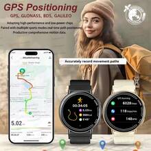 KENPANG 2026 New Men's & Women's GPS Outdoor Sports Smart Watch 1.39" HD AMOLED Full Touch GPS Trajectory 100+ Sports Modes Fitness Tracker Bluetooth Call Voice Assistant 100+ Dials Compatible With IOS & Android - Multicolor - View 3