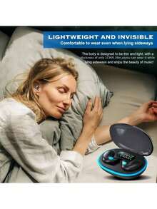 这款新型无线蓝牙睡眠耳机，迷你耳塞式TWS立体声耳机，适用于所有智能手机。 - 彩色 - 查看 5