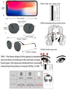 1-5pairs Women Metal Geometric Delicate New Elegant Living Fashion Glasses Combination For Driving Outdoor Casual Activities Tropical Beach Vacay Street-Photography Musical Festival Accessories - Multicolor - View 9