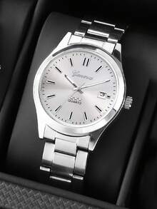 合金数字女士腕表，小巧浪漫 - 銀色 - 查看 5